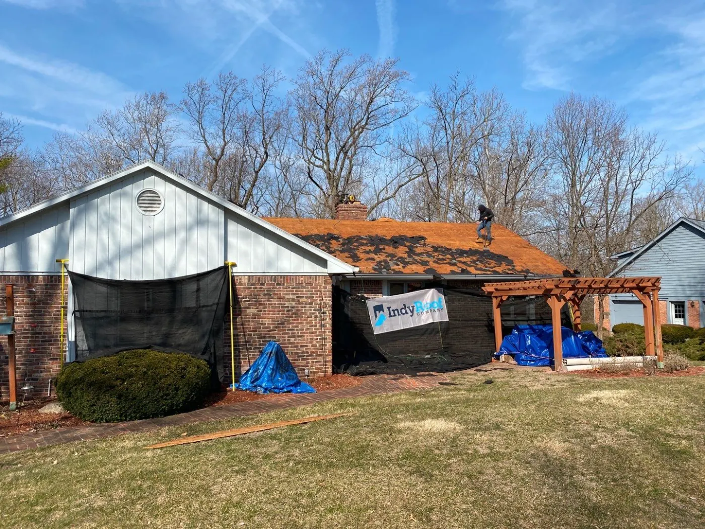 Flashing and seam work in Britton Falls