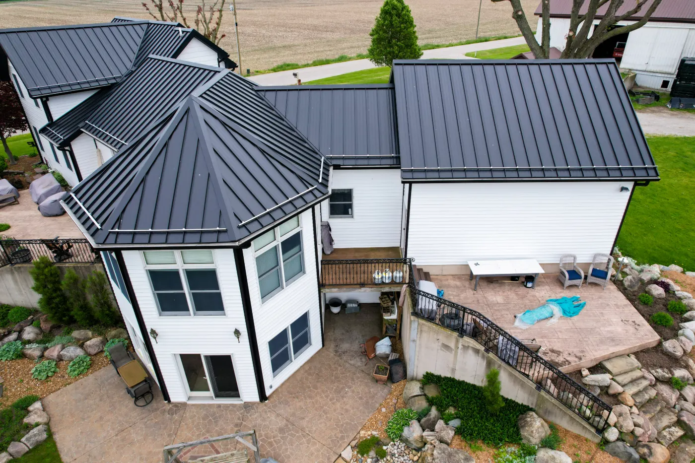 Tarping and dry-in on a Britton Falls commercial roof